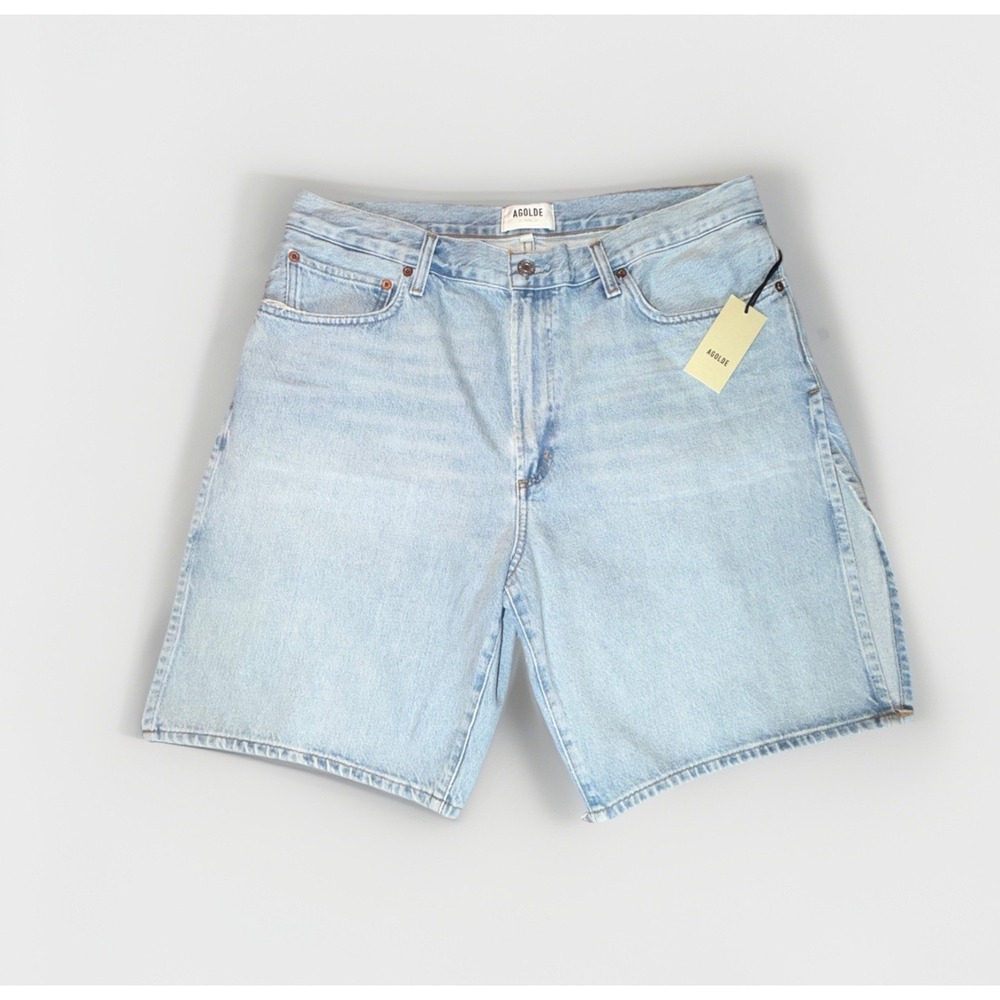 Agolde Light Wash Denim Jean Shorts
